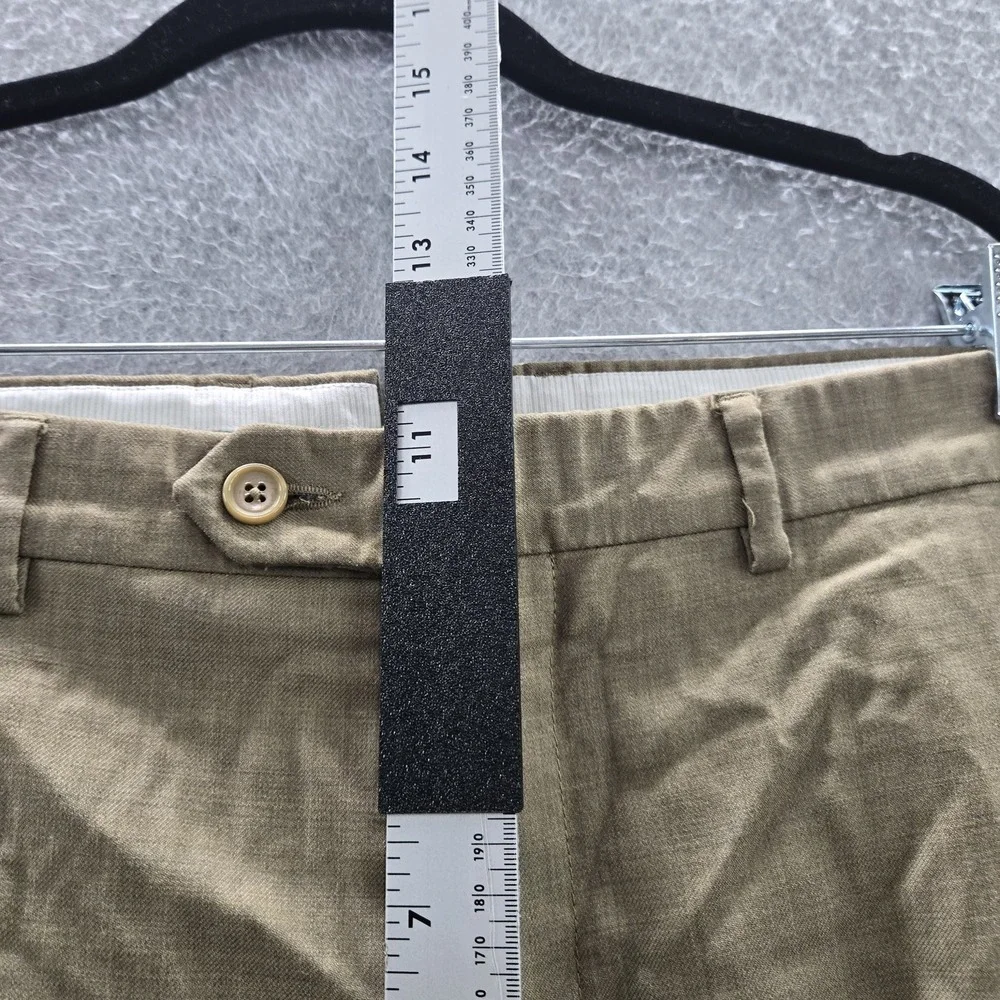 Sartorelli Men Pants 35 Tan Dress Pants ROMEO Luxury Serge Wool Italy READ